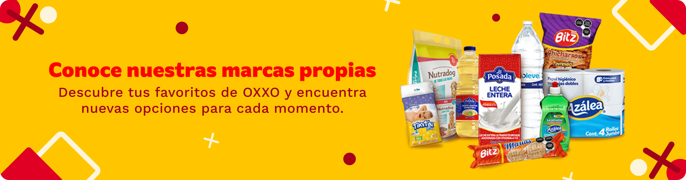 Conoce nuestras marcas propias. Descubre tus favoritos de OXXO y encuentra nuevas opciones para cada momento.